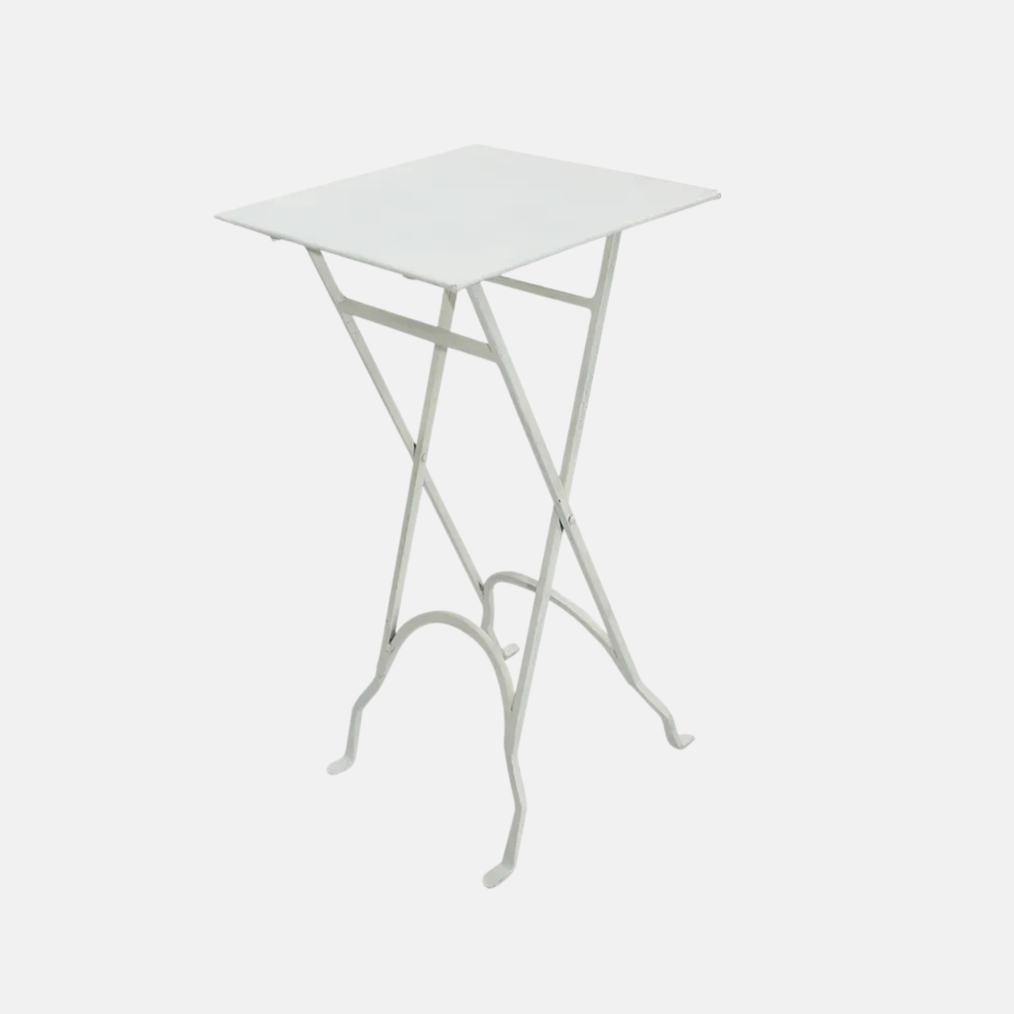 Iron Folding Table Square - White