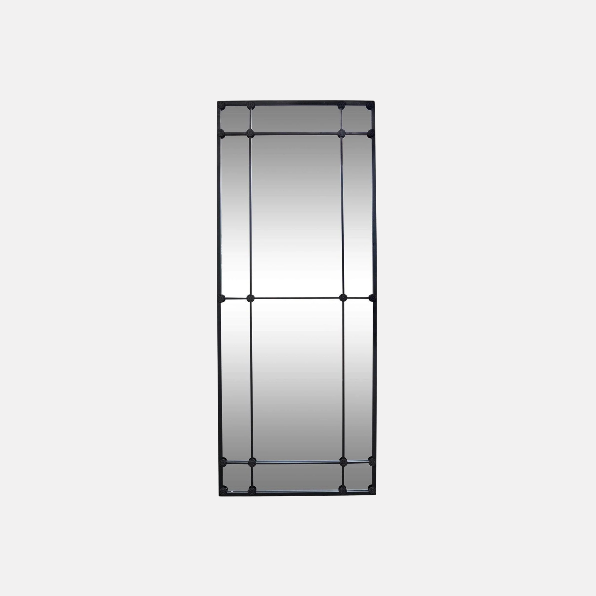 Moran 12 Pane Rectangular Iron Mirror