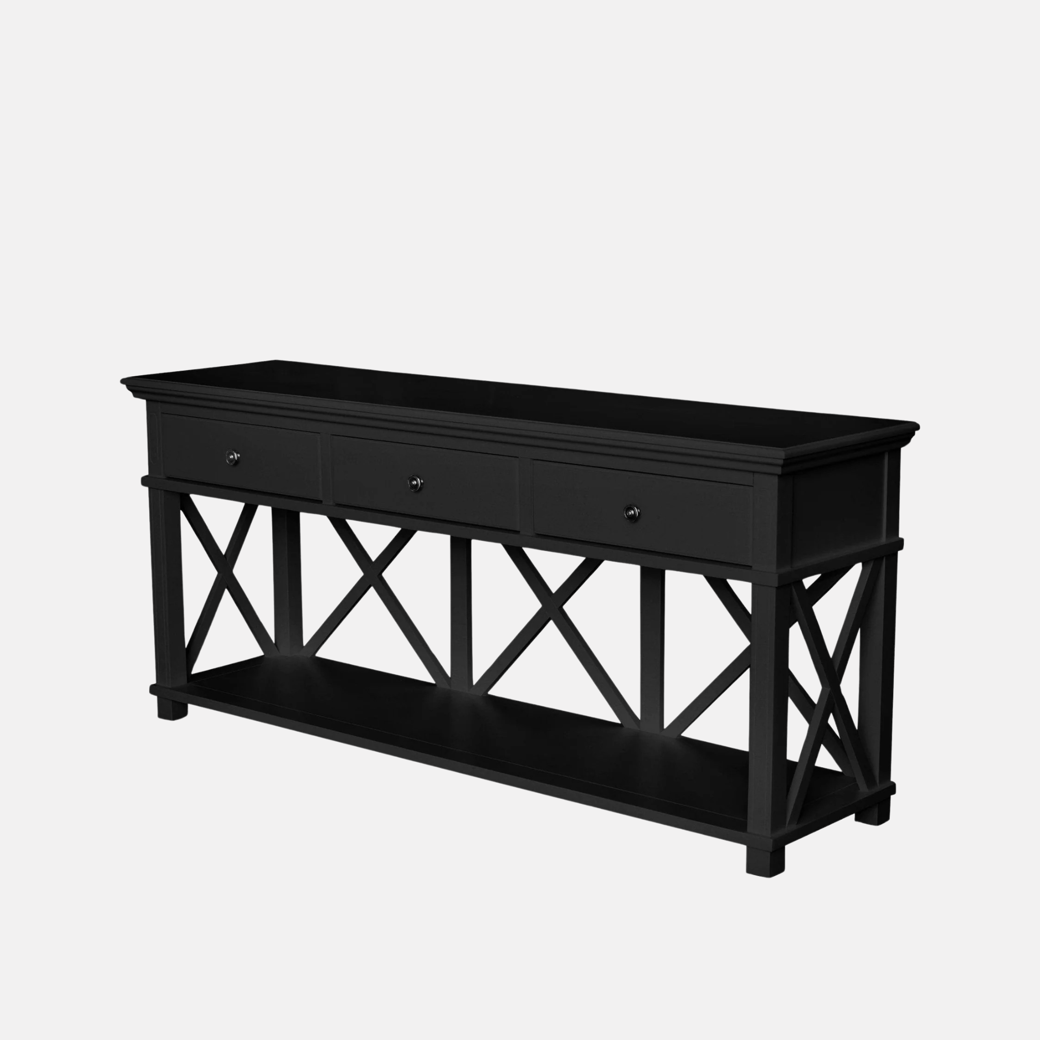Sorrento Three Drawer Console - Black