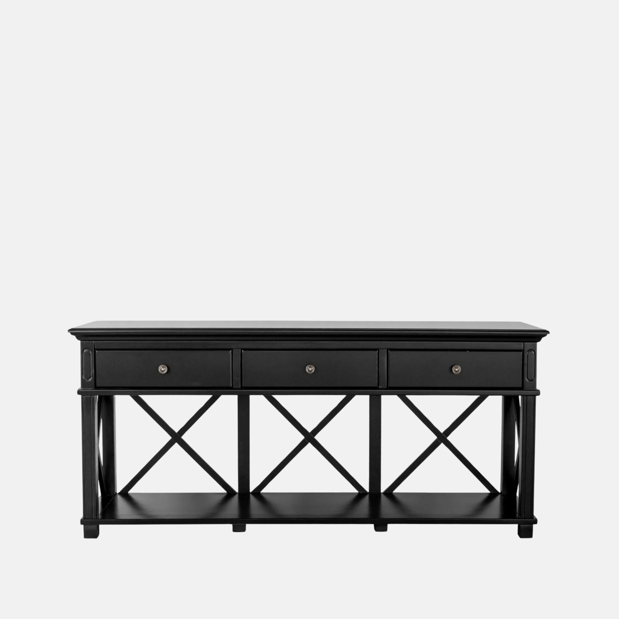 Sorrento Three Drawer Console - Black