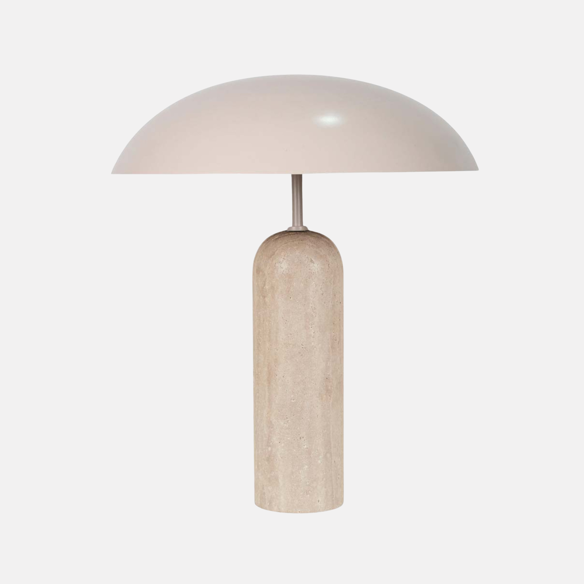 Eclipse Travertine Table Lamp - Shell