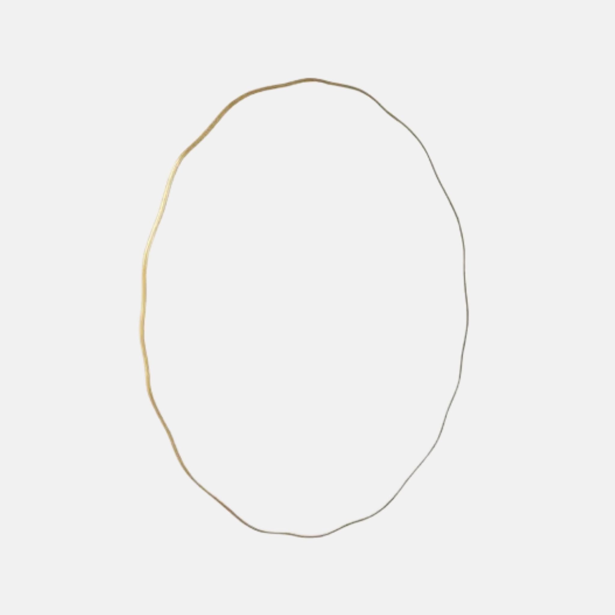 Wave Oval Gold Mirror - Brass