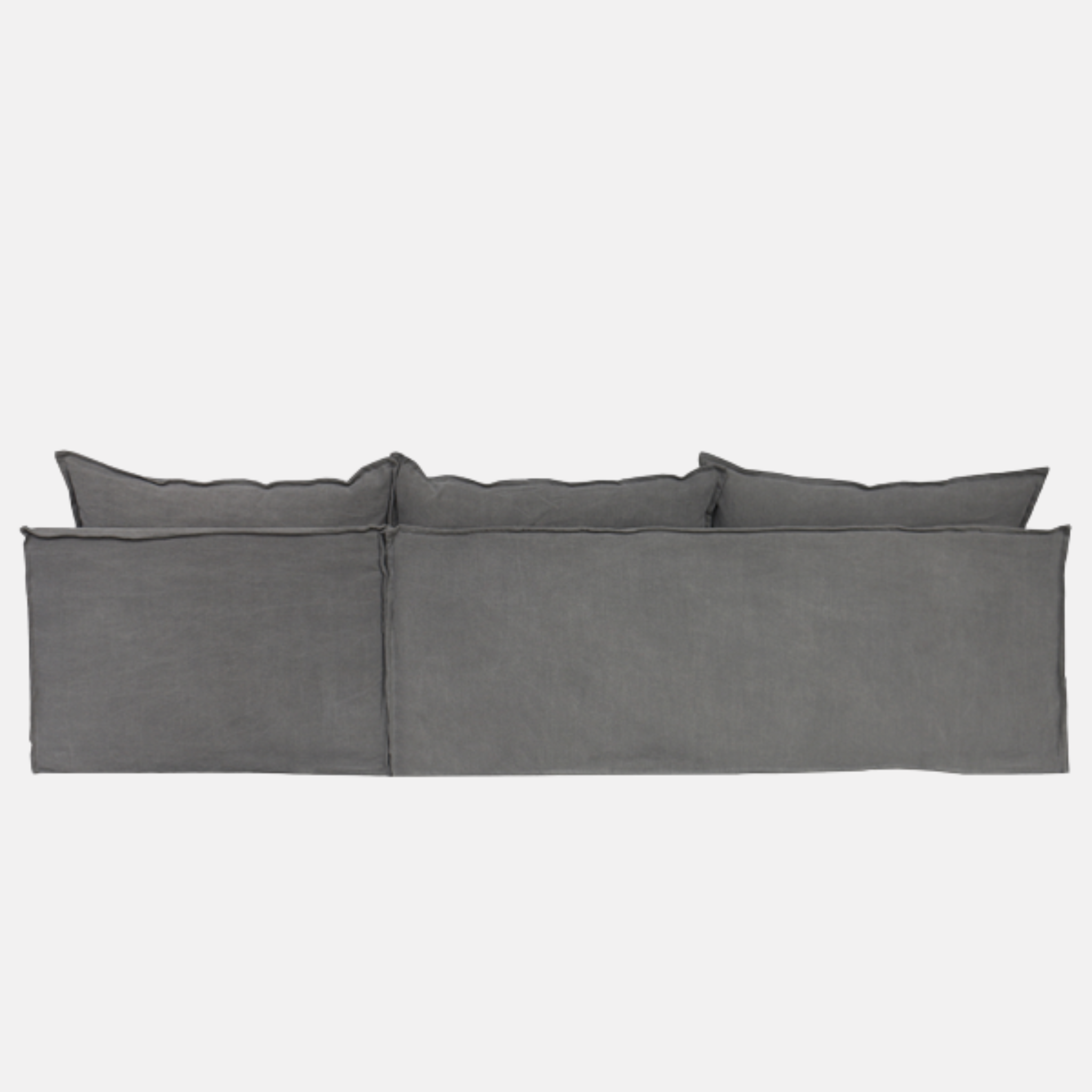 Hadley Right Hand Chaise Sofa - Grey Linen