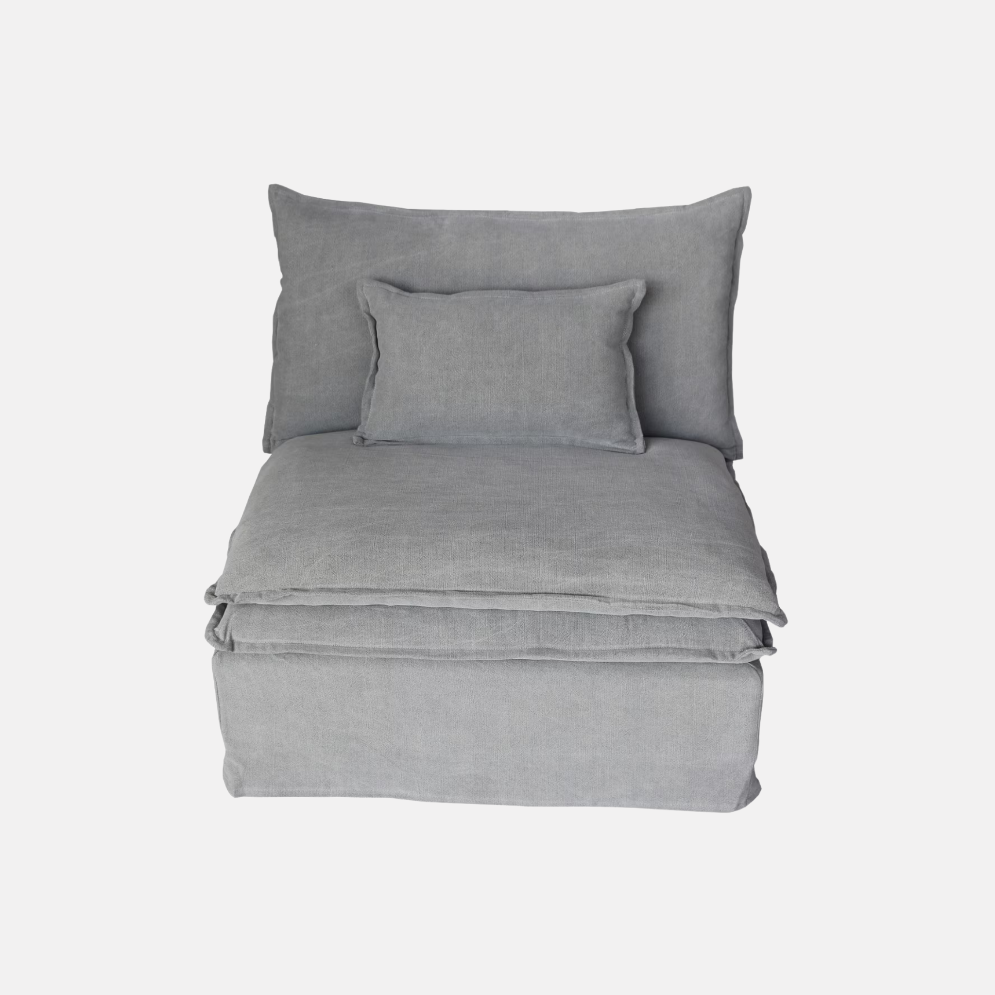 Malta Single Seater Sofa No Arms - Grey