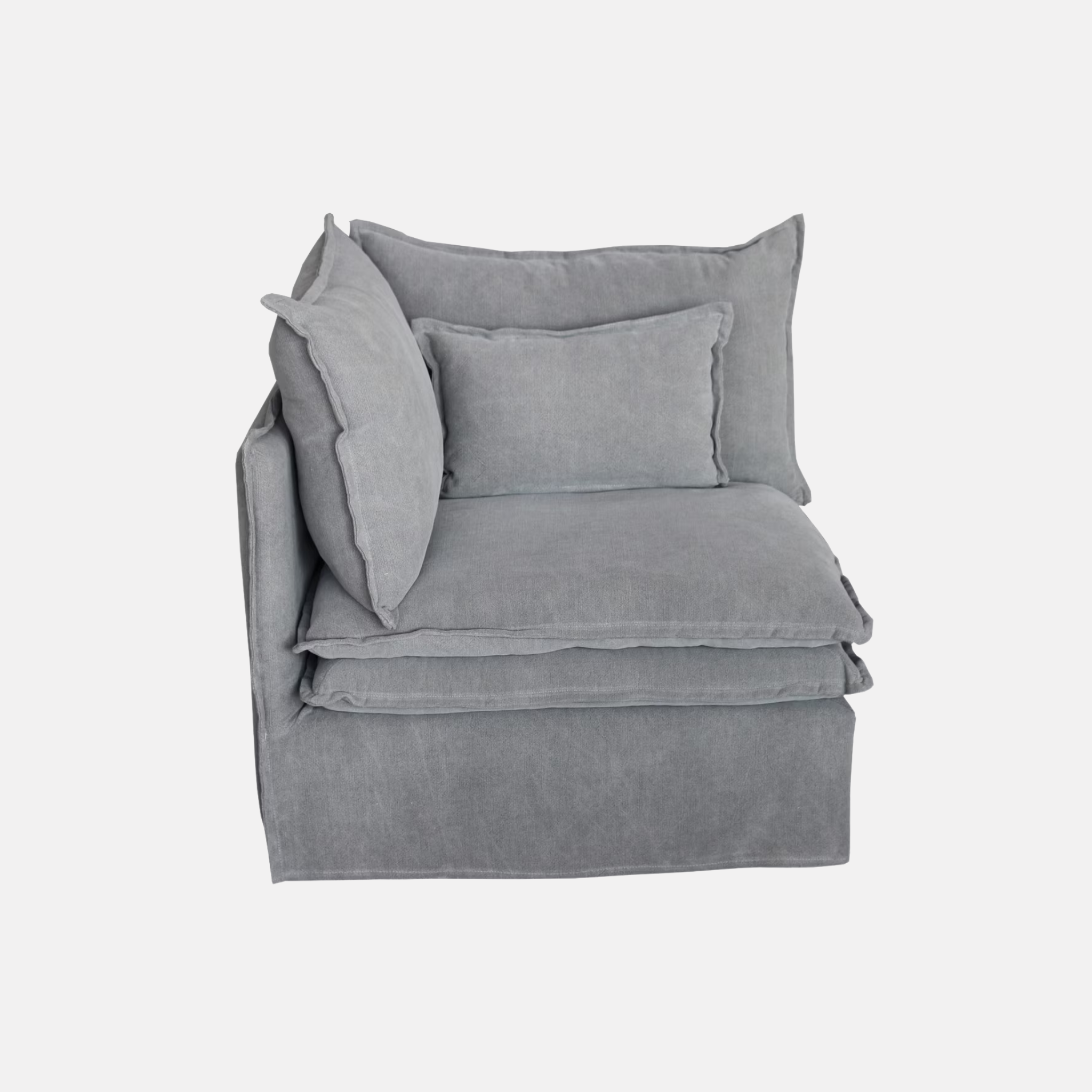 Malta LH Sofa Corner Seat - Grey