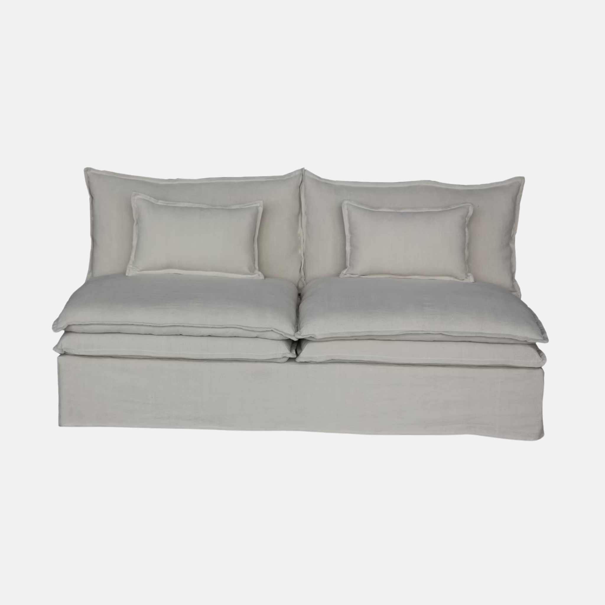 Malta 2 Seater Sofa No Arms - Salt & Pepper