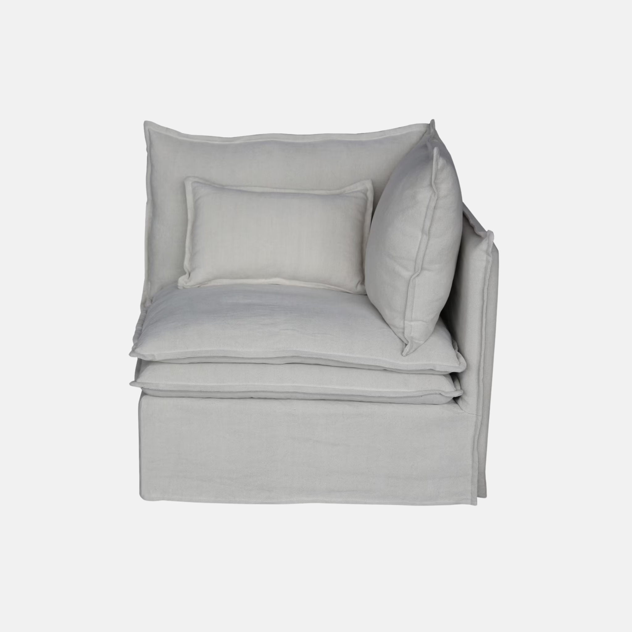 Malta RH Sofa Corner Seat - Salt & Pepper