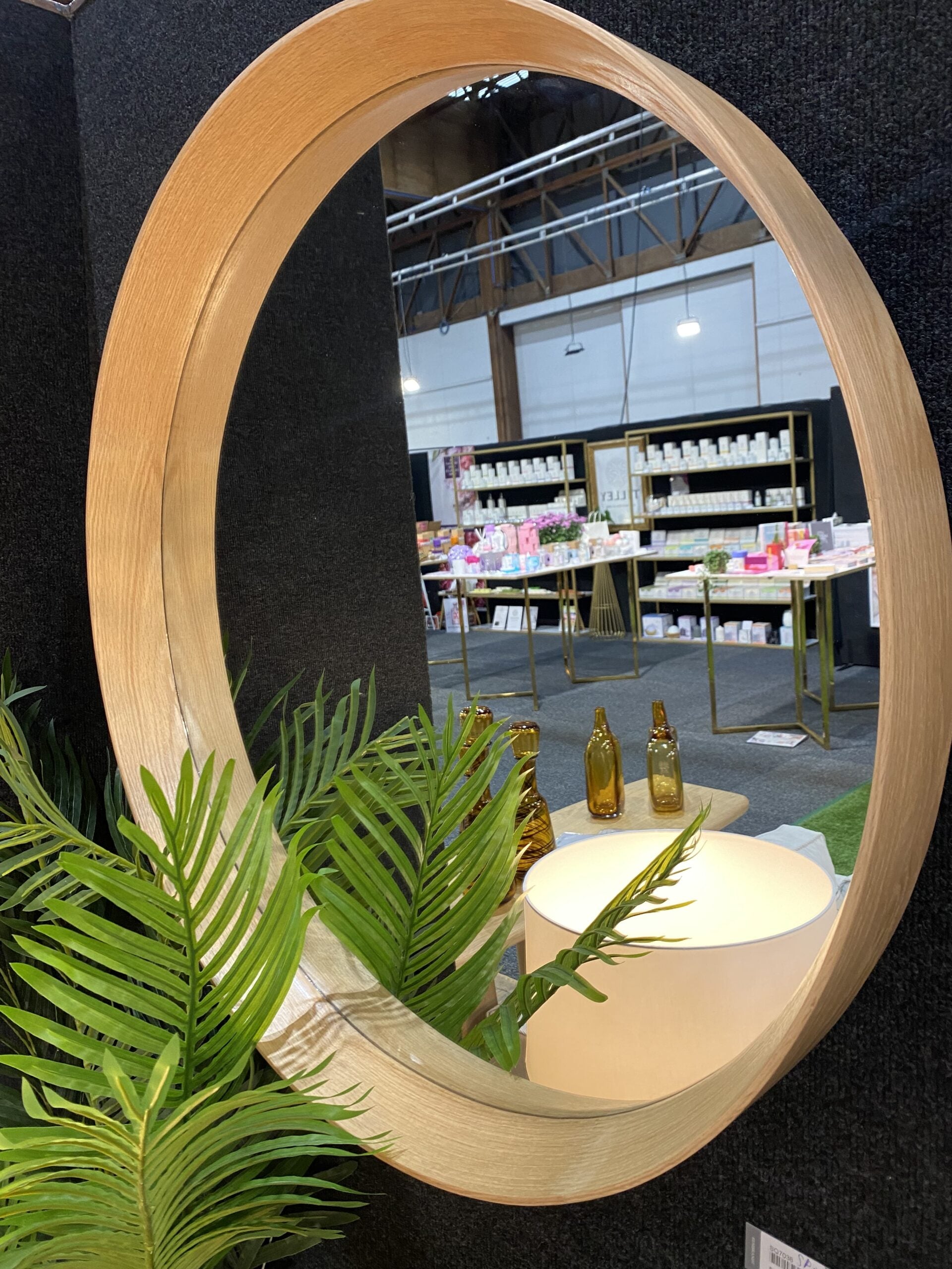 Oval Oak Mirror