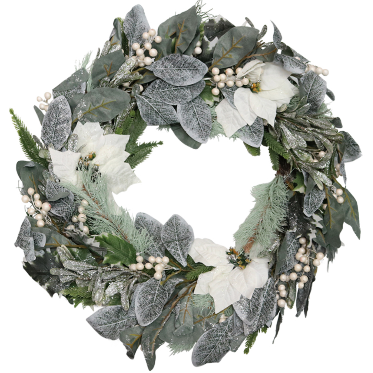 White Berry Flower Wreath