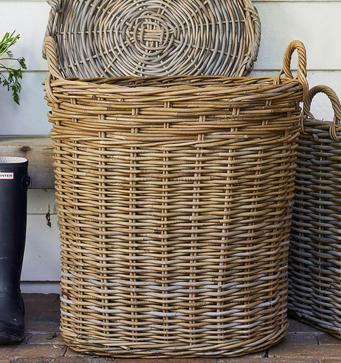 Grove Rattan Tall Oval Basket