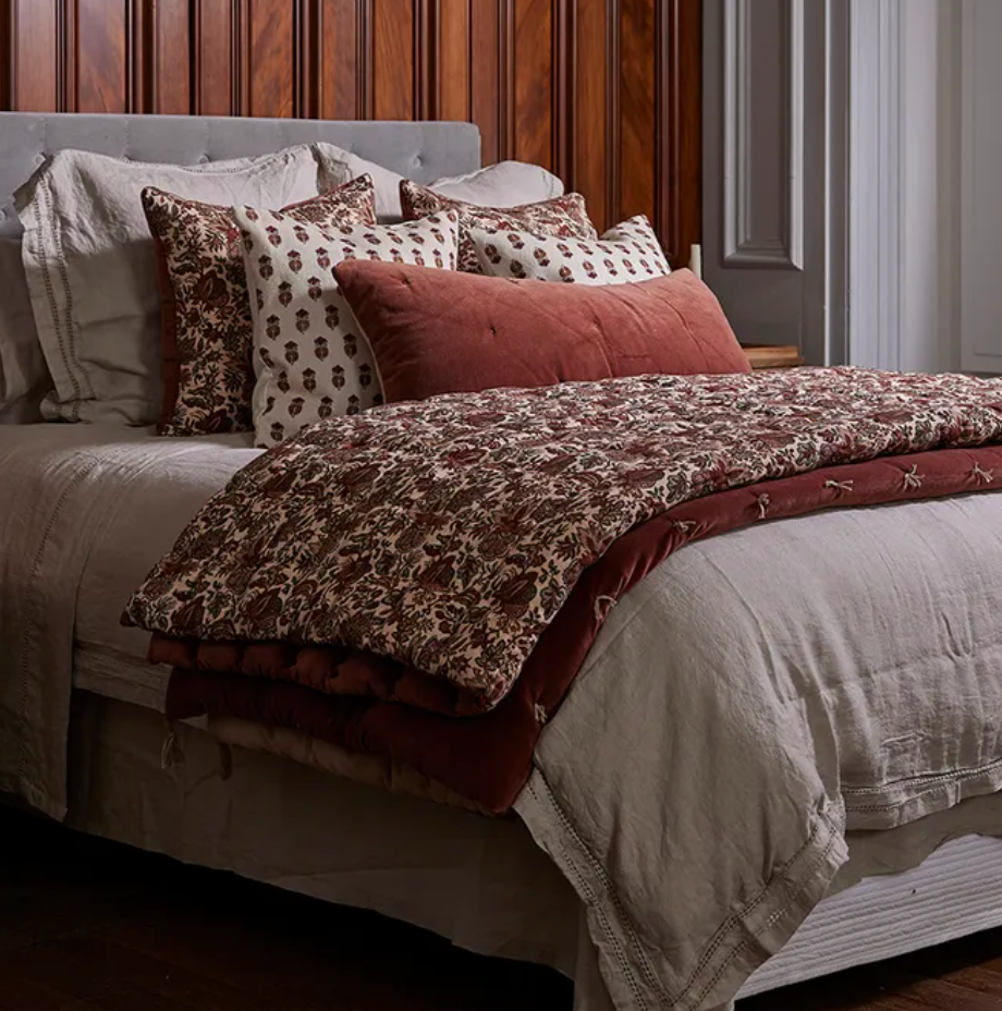 Velvet Lodge Cushion Brick