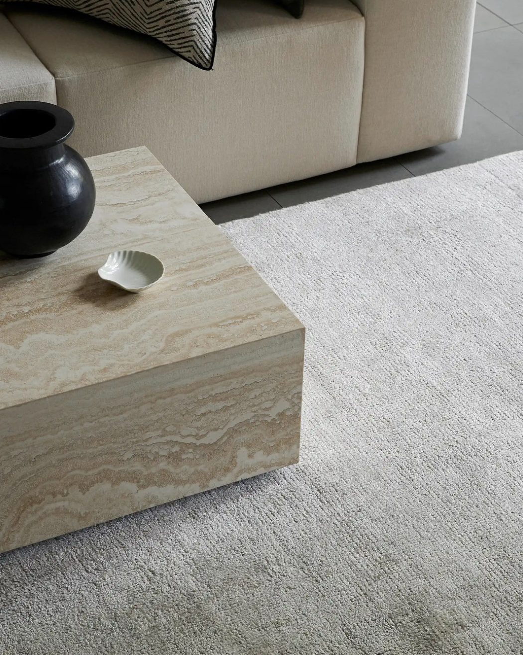Almonte Hand-Woven Silk & Wool Rug - Oyster