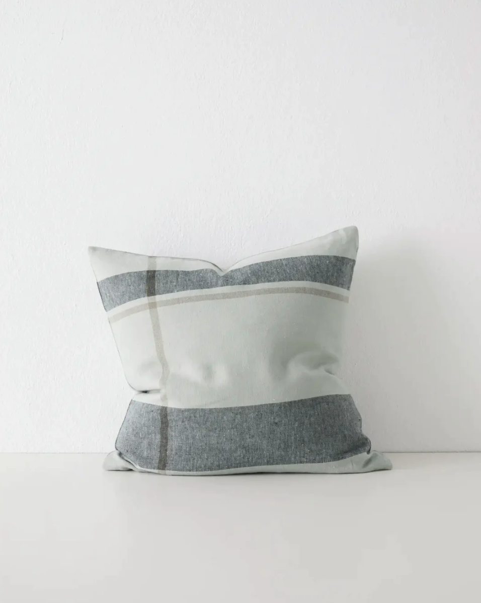 Dante Feather Filled Check Cushion - Laurel
