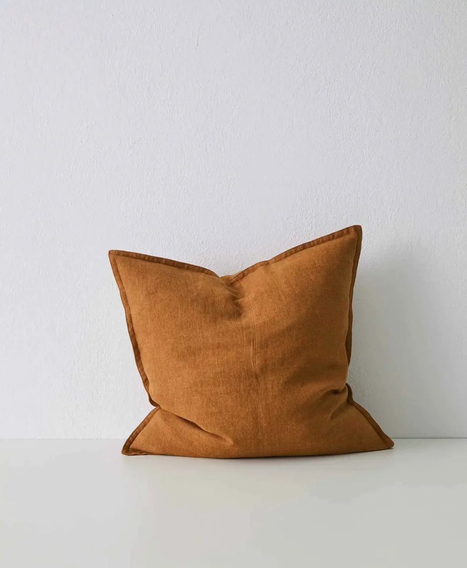 Como Linen Feather Filled Cushion - Spice
