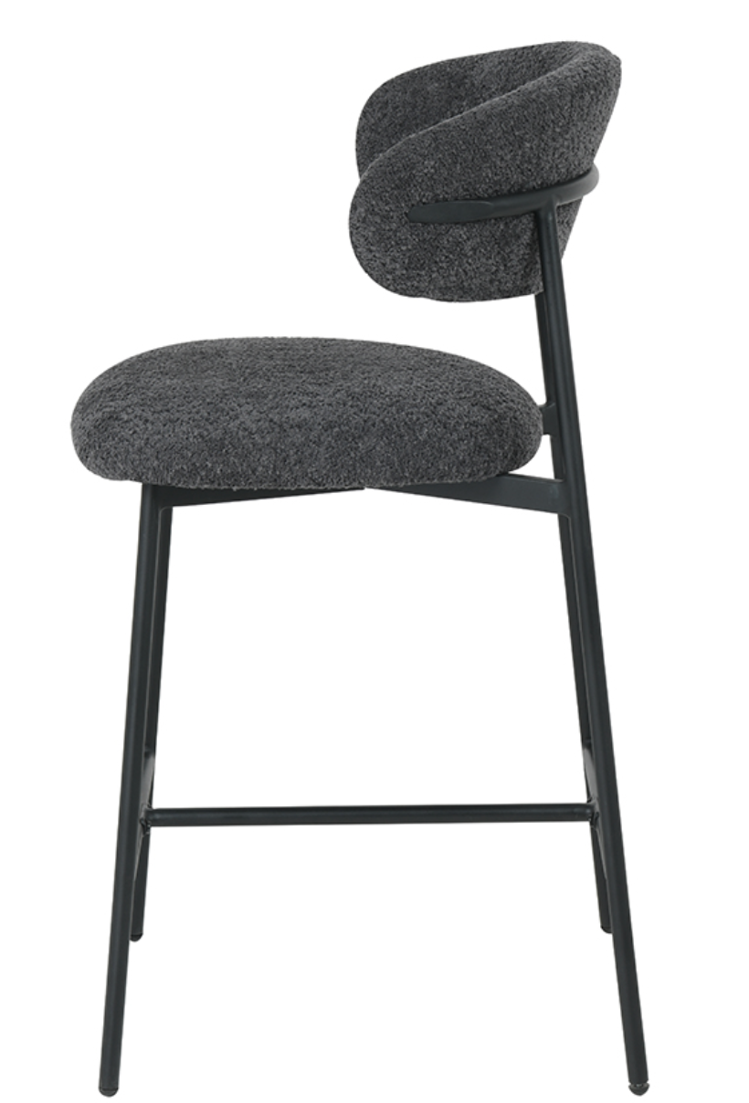 George Counter Stool - Charcoal Chenille