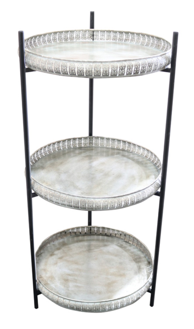 Sasha Vintage Storage Stand - Silver
