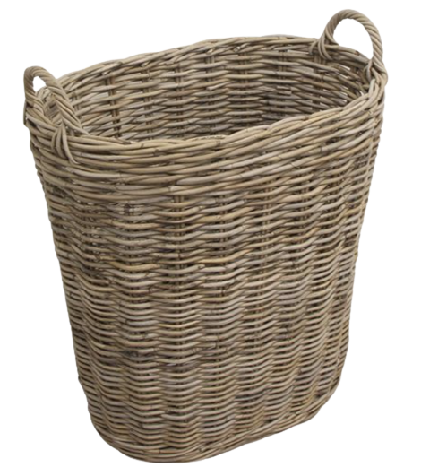 Grove Rattan Tall Oval Basket