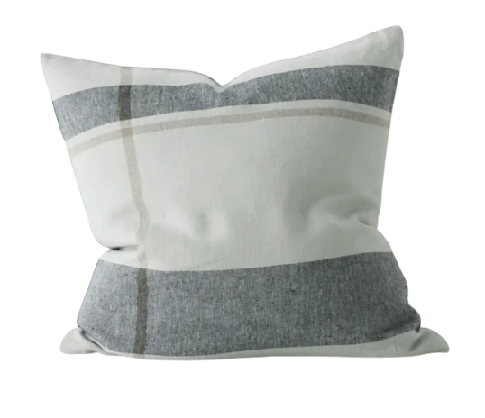 Dante Feather Filled Check Cushion - Laurel