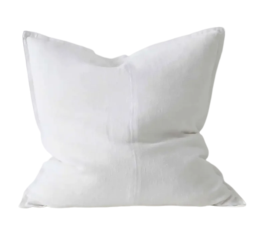 Como Linen Feather Filled Cushion - Snow