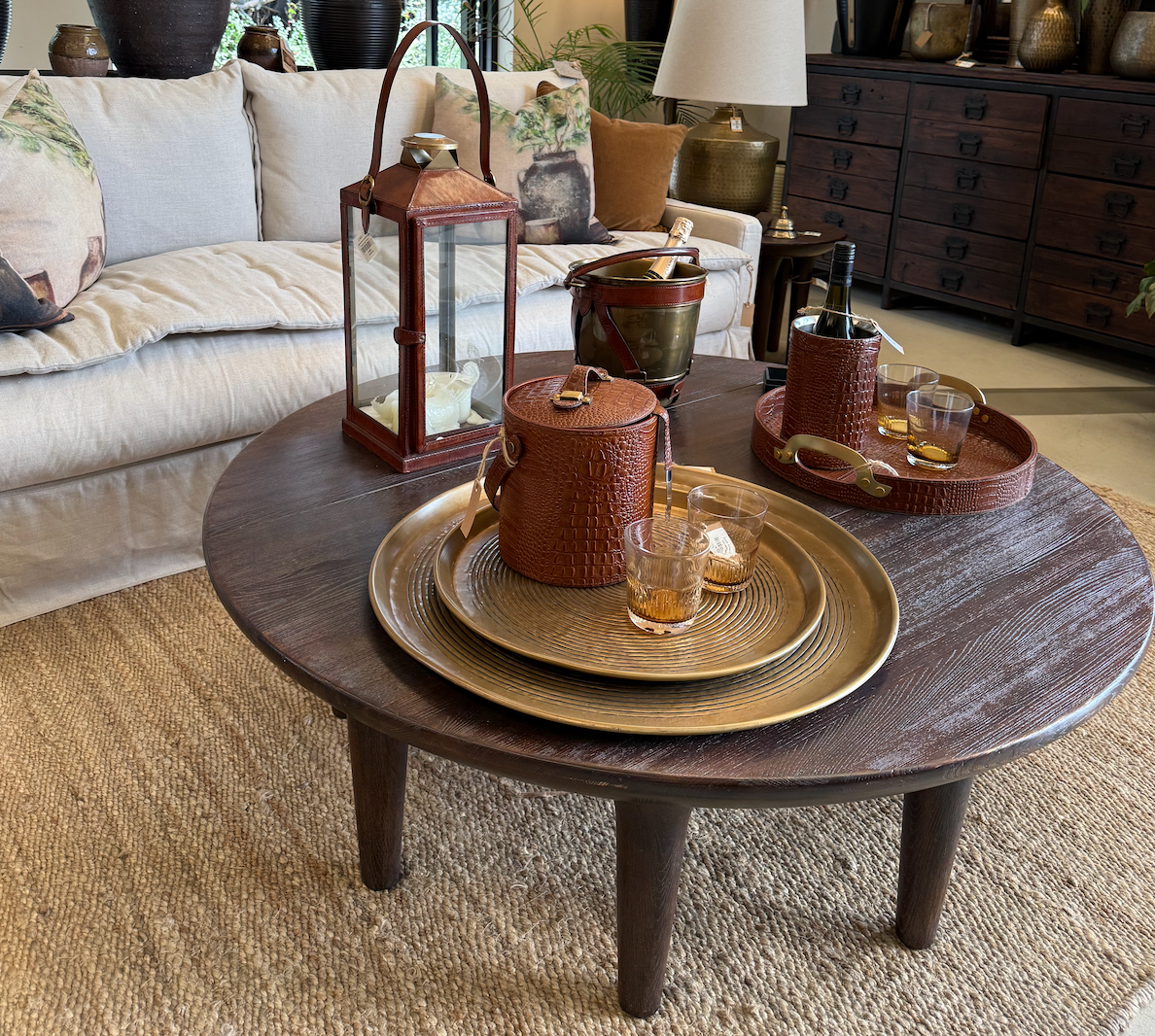 Akito Coffee Table - Solid Dark Oak