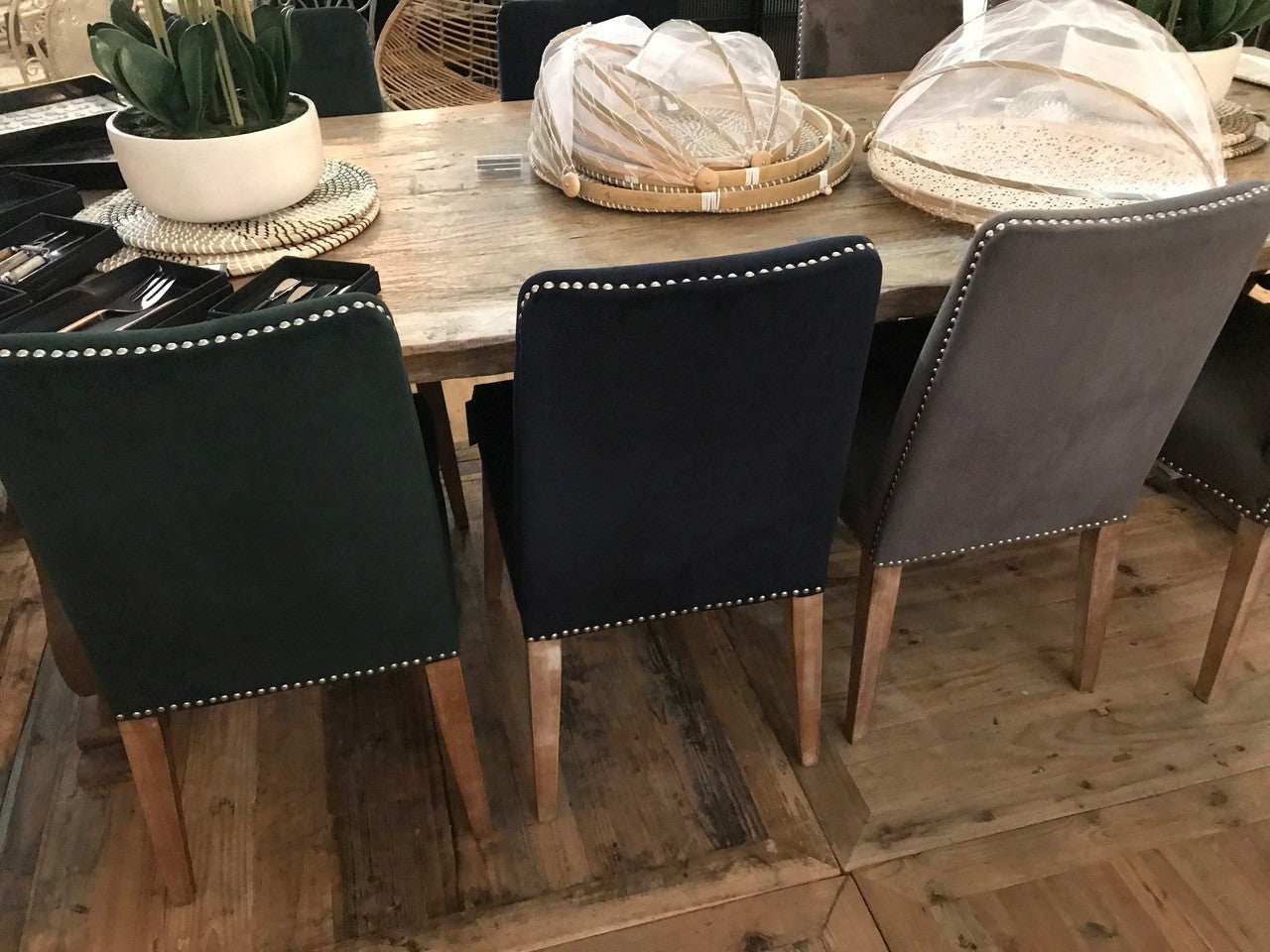 Pascal Dining Chair Navy Blue Velvet