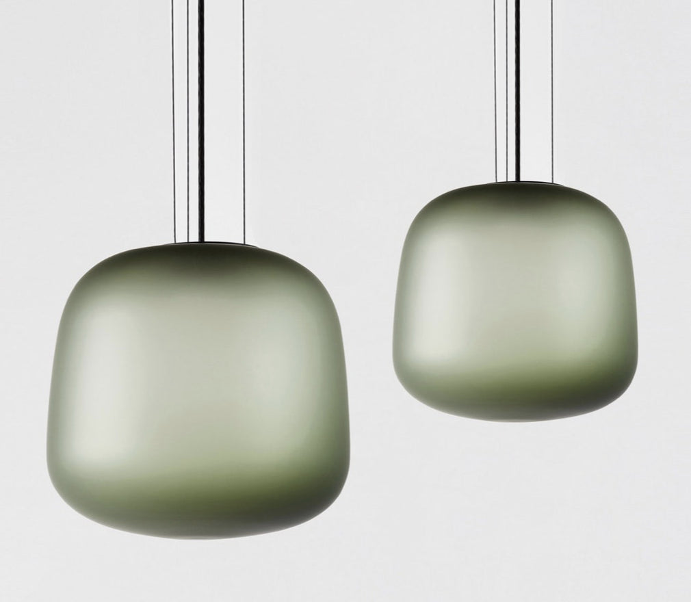 AB Glass Pendant Smoke Green - Large