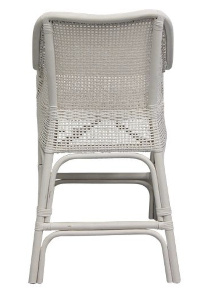 Albany Rattan  Barstool White