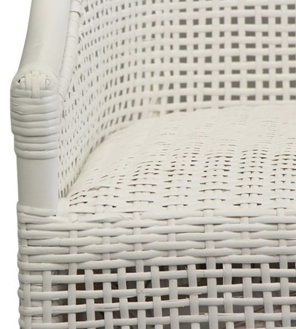 Albany Rattan  Barstool White